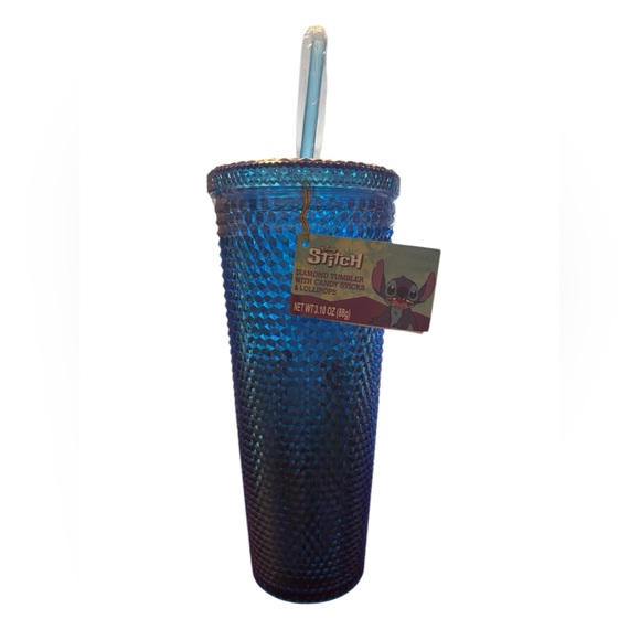 Disney Stitch Diamond Tumbler with Candy Sticks & Lollipops - Picture 2 of 2
